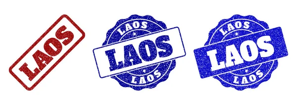 Segel Stamp Tergores LAOS - Stok Vektor