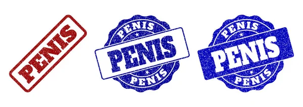 Penis zerkratzt Stempelsiegel — Stockvektor