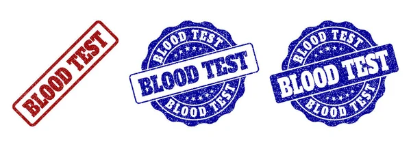 Segel Stamp Grunge BLOOD TEST - Stok Vektor