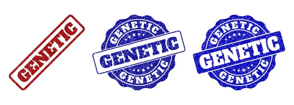 Segel Stamp Grunge GENETIC - Stok Vektor