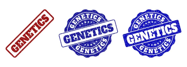 GENETICS Segel Stamp Grunge - Stok Vektor