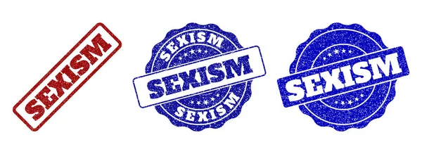 Cinsiyetçilik damga mühürler çizik — Stok Vektör