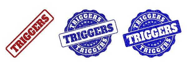 TRIGGERS Sellos de sello rayados — Vector de stock