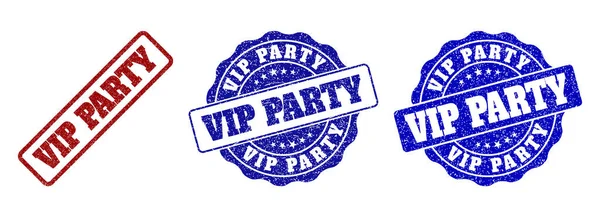 VIP PARTY Sceaux de timbre rayés — Image vectorielle