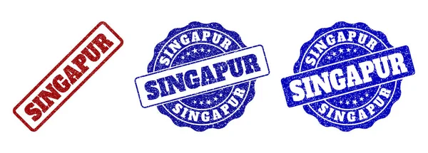 SINGAPUR Grunge Stamp Seals — стоковий вектор