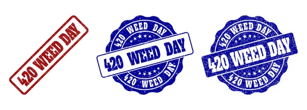 420 ot gün Grunge damga mühürler