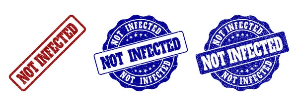 Nicht Infizierte Stempelsiegel Roter Und Blauer Farbe Vektor Nicht Infizierte — Stockvektor