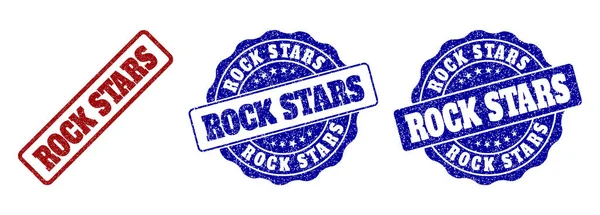 Rock yıldızları damga mühürler çizik — Stok Vektör