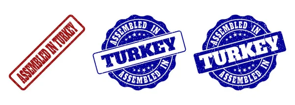ASSEMBED IN TURKEY Grunge Stamp Seals —  Vetores de Stock