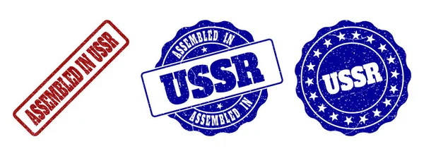 ASIGNADO EN LA URSS Sellos de sellos rayados — Vector de stock