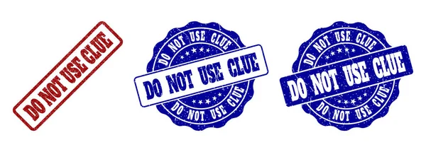 DO NOT USE CLUE Scratched Stamp Seals — Stock Vector