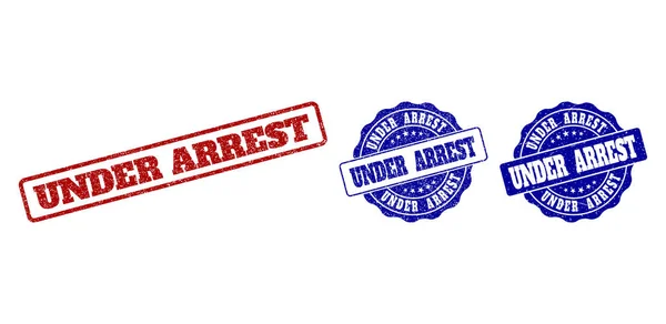 UNDER ARREST Grunge Stamp Seals — Stock Vector