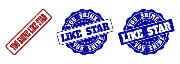 VOUS DEVEZ COMME STAR Grunge Stamp Seals — Image vectorielle