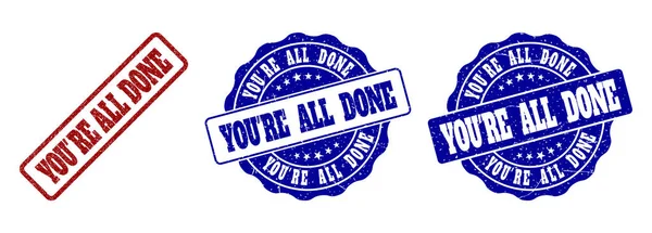 YOURE ALL DONE Grunge Stamp Seals — Stock Vector