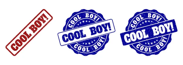 COOL BOY Exclamation Sceaux de timbre rayés — Image vectorielle