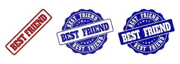 BEST FRIEND Grunge stempel - Stok Vektor