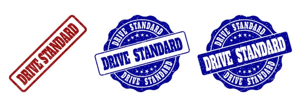 DRIVE STANDARD Grunge Stamp Seals — Stock Vector