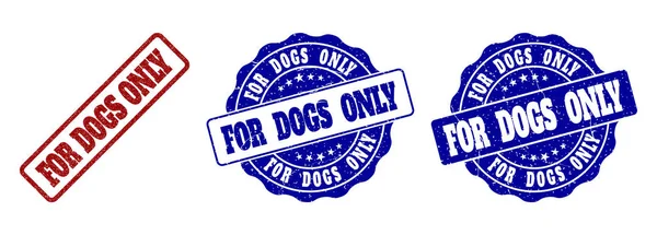 FOR DOGS ONLY Grunge Stamp Seals — Stock Vector