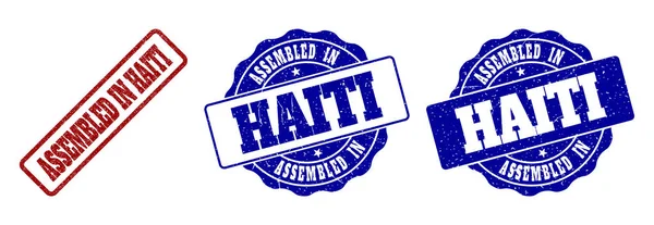 Çizik Haiti'de monte damga mühürler — Stok Vektör