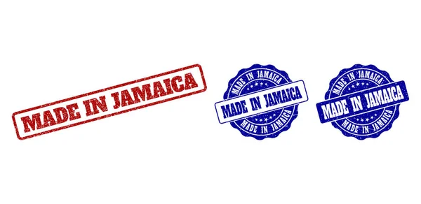 MADE IN JAMAICA Selos de carimbo riscados —  Vetores de Stock