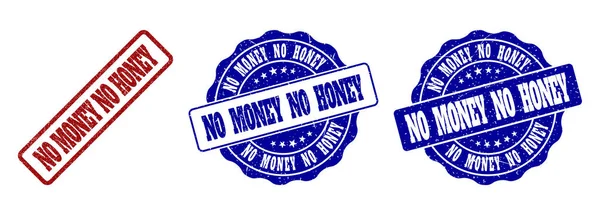 NO DINERO NO HONEY Grunge Stamp Seals — Vector de stock