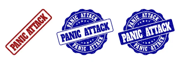 PANIC ATTACK Scratched Stamp Seals — Vector de stoc