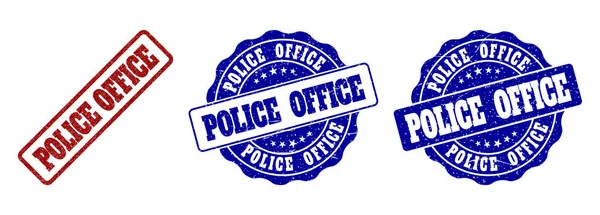 SERVIÇO DE POLÍCIA Selos de carimbo riscados — Vetor de Stock