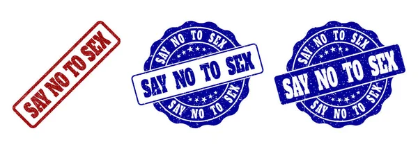 Říci "ne" na Sex poškrábaný razítko těsnění — Stockový vektor