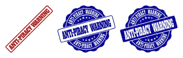 Anti-Piracy varning Grunge stämpel tätningar — Stock vektor
