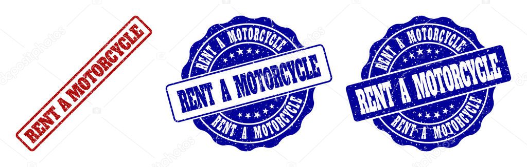 RENT A MOTORCYCLE Scratched Stamp Seals