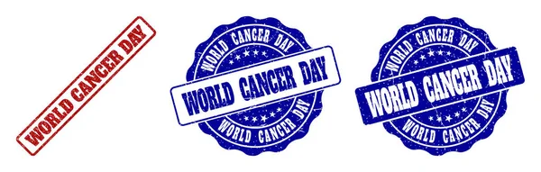 World Cancer Day Grunge stämpel tätningar — Stock vektor