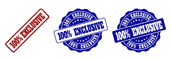 Sellos de sello Grunge 100 por ciento EXCLUSIVOS — Vector de stock