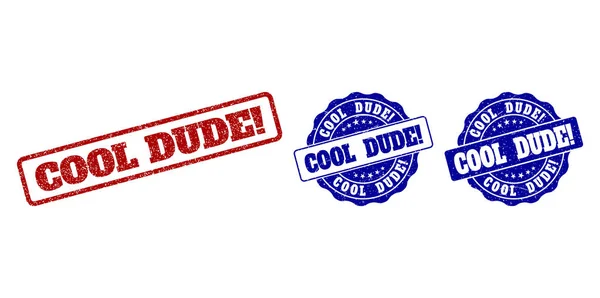 COOL DUDE Exclamation Sceaux de timbre rayés — Image vectorielle