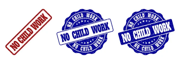 NO CHILD WORK Подряпаний штамп Ущільнення — стоковий вектор
