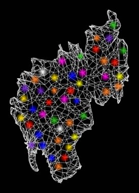 Parlak Işık Noktalarıyla Tripura Durumunun Web Ağ Haritası