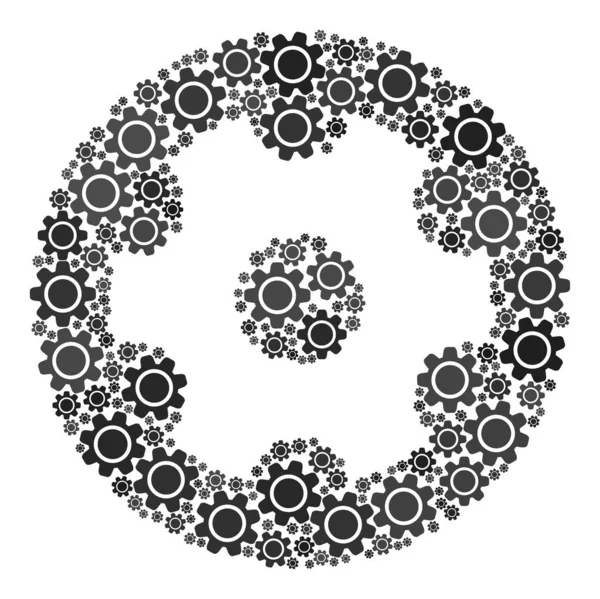 Gear Raster Collage for Gearwheel V20 — стокове фото