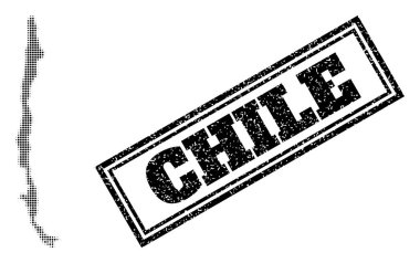 Yarı Tonlu Şili Haritası ve Çerçeve Mühürlü Mühür