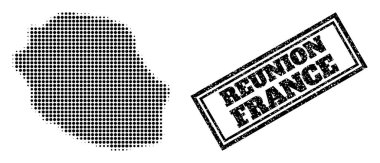 Buluşma Adası ve Grunge Çerçeveli Mühür Haritası