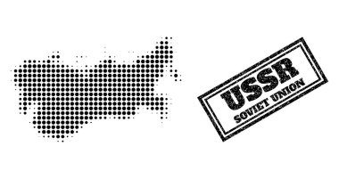 SSCB ve Kirli Çerçeveli Mühür Mührü 'nün Yarıton Haritası