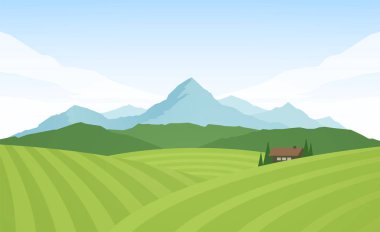 Yaz Dağları alp peyzaj alanları ve ev