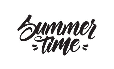 El yazısı fırça beyaz zemin üzerine yazı yaz zaman yazın