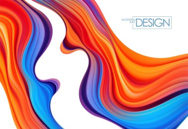 Modern colorful flow background. Abstract Wave Liquid shape. clipart
