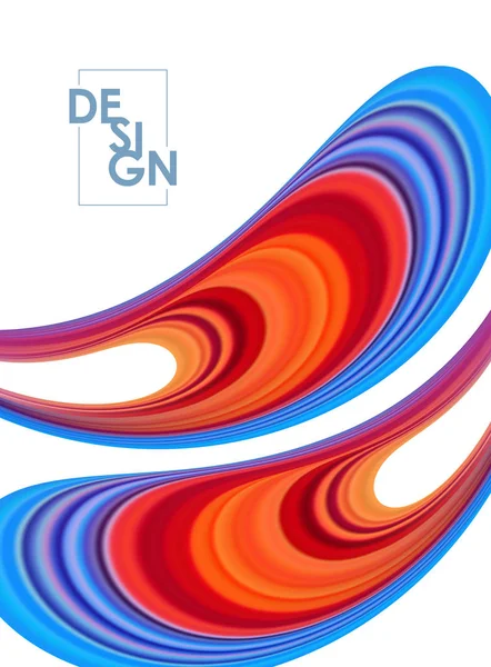 Fondo moderno cartel de flujo colorido. Forma líquida de onda abstracta. Diseño de arte de moda — Vector de stock