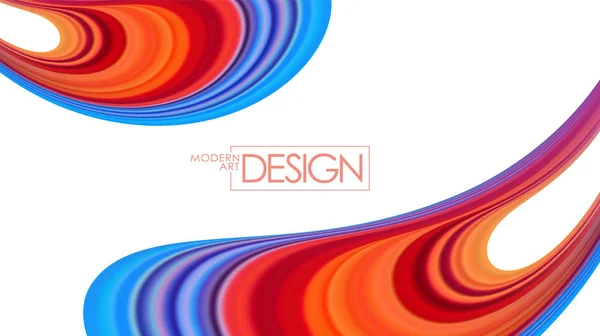 트렌디 한 다채로운 흐름 배경입니다. 추상파 액체 모양입니다. 현대 미술 디자인 — 스톡 벡터