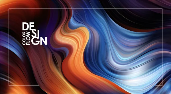 Soyut Modern renkli akış arka plan. Dalga Sıvı renk boya şekli. Trendy Sanat tasarımı