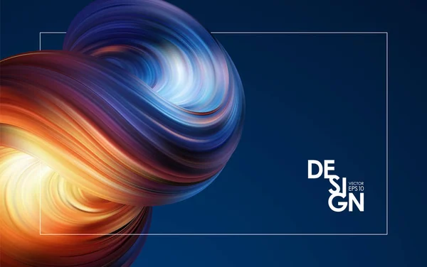 Sıvı veya sıvı şekli ile soyut 3d arka plan. Modern tasarım