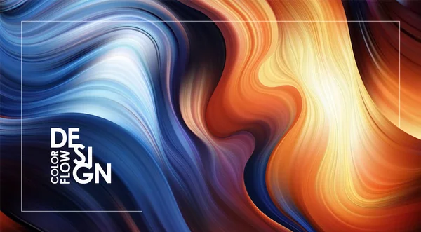 Soyut Modern renkli akış arka plan. Dalga Sıvı renk boya şekli. Sanat tasarımı