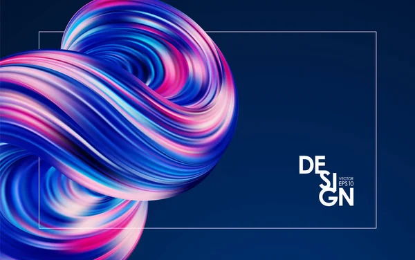 Sıvı veya sıvı şekli ile soyut 3d arka plan. Modaya uygun tasarım