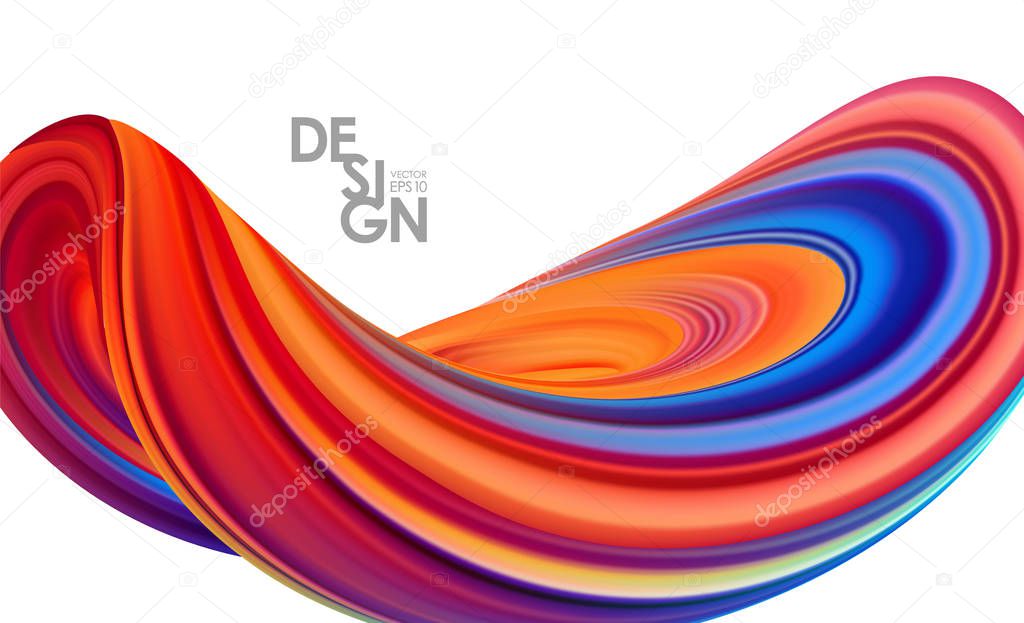 Modern Abstract 3d background with colorful fluid shape. Trendy design
