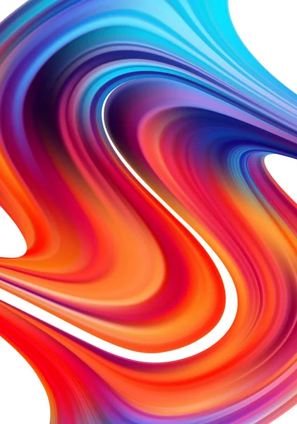 Vektor-Illustration: moderne bunte Flow-Poster Hintergrund. Welle Acrylfarbe flüssige Form. abstraktes Design. — Stockvektor